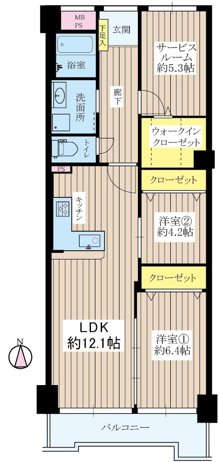 ロイヤルハイツ新大阪の間取り写真