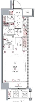 ラグディア麻布十番の間取り写真