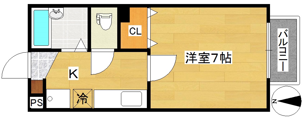 メゾンかざみの間取り