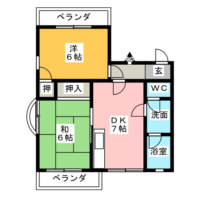 グリーンヒルＡの間取り