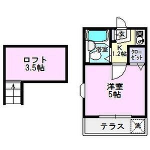 愛知県名古屋市天白区海老山町（アパート）の賃貸物件の間取り
