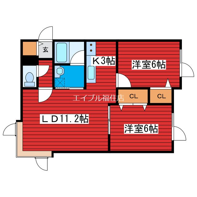 アークコート月寒公園の間取り