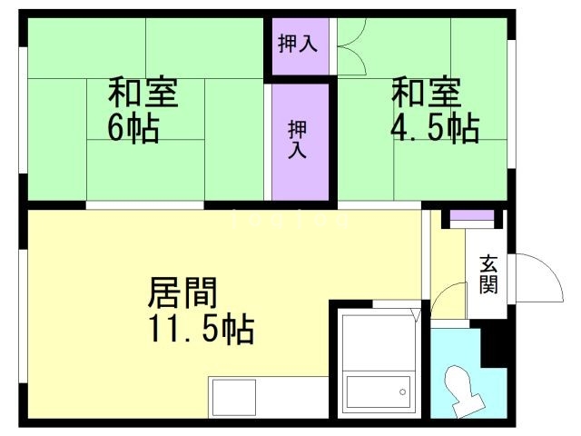 淳陽荘　No.6の間取り