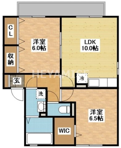 長崎市南が丘町のアパートの間取り