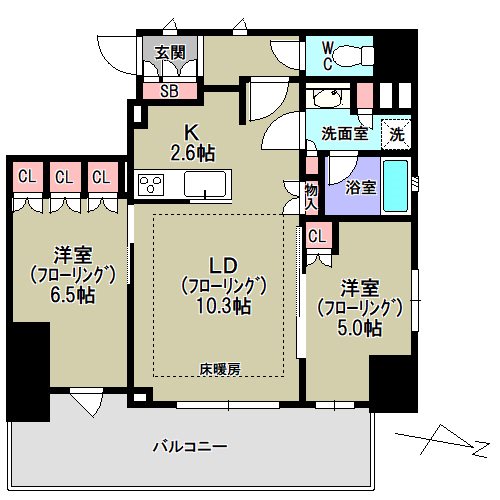 レーベン東川口GRANDESTの間取り