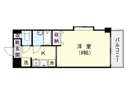 鹿児島市荒田のマンションの間取り