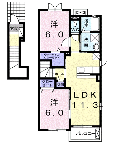 アンジュクレールの間取り