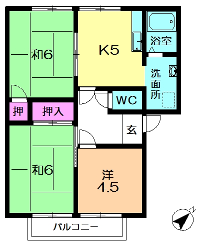 グリーンヒル杉澤Bの間取り