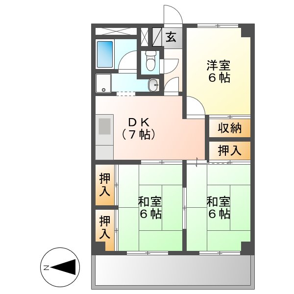 岡山県倉敷市新倉敷駅前１（マンション）の賃貸物件の間取り