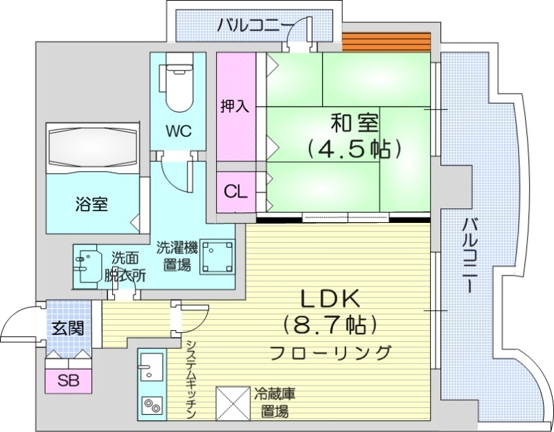 札幌ビオス館の間取り