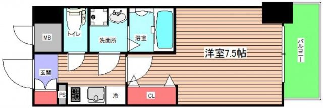 S-RESIDENCE江坂Alegriaの間取り