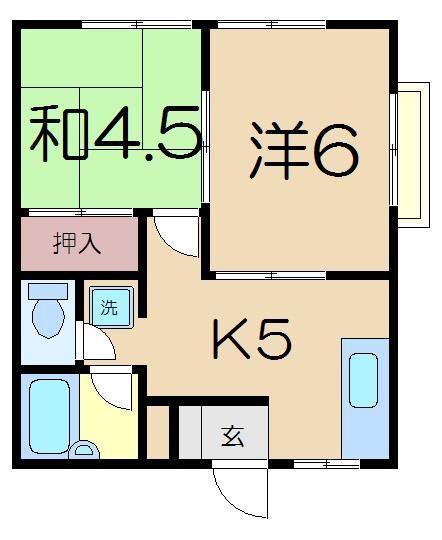 メゾン高部Bの間取り