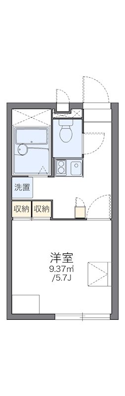 青梅市根ヶ布のアパートの間取り