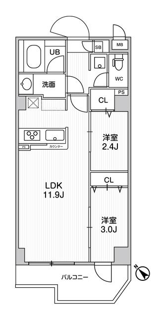 墨田区東向島のマンションの間取り