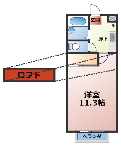 【刈谷市野田町のアパートの間取り】