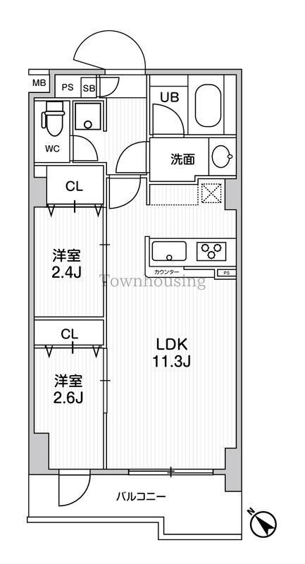 ドゥーエ曳舟の間取り