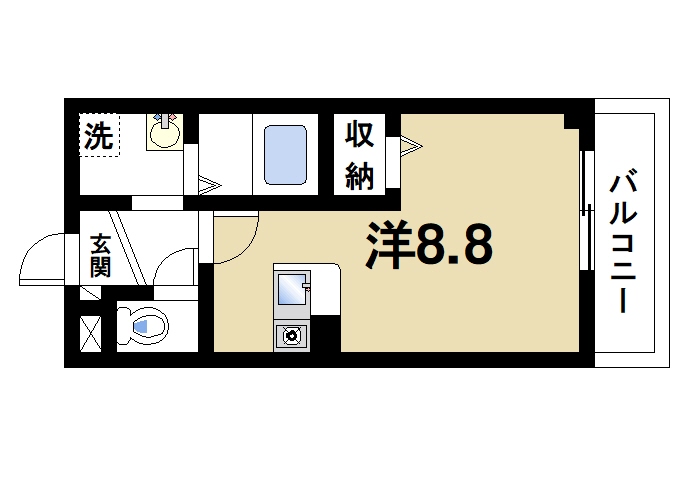 天理市田井庄町のマンションの間取り