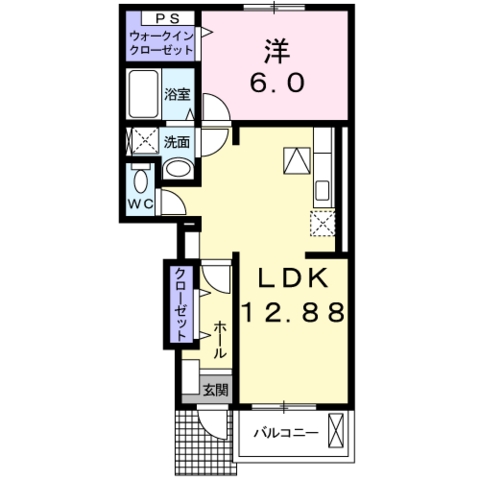 諏訪市高島のアパートの間取り