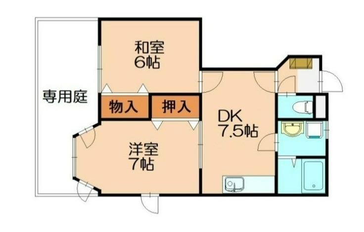 【糟屋郡粕屋町大字江辻のアパートの間取り】