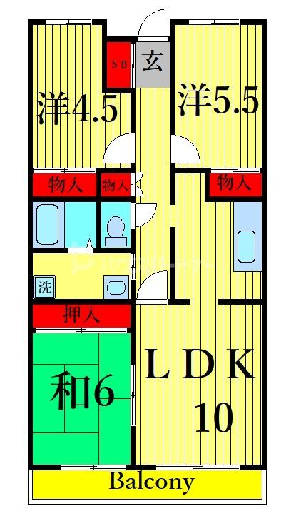 メゾングレイス瑞江の間取り