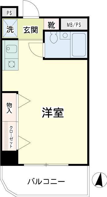 横浜市鶴見区汐入町のマンションの間取り