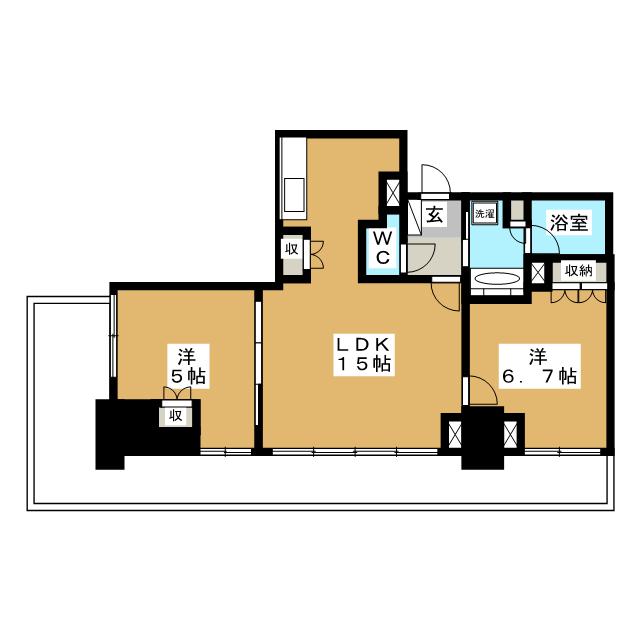 ＭＩＤ　ＯＡＳＩＳ　ＴＯＷＥＲＳ　タワー棟の間取り