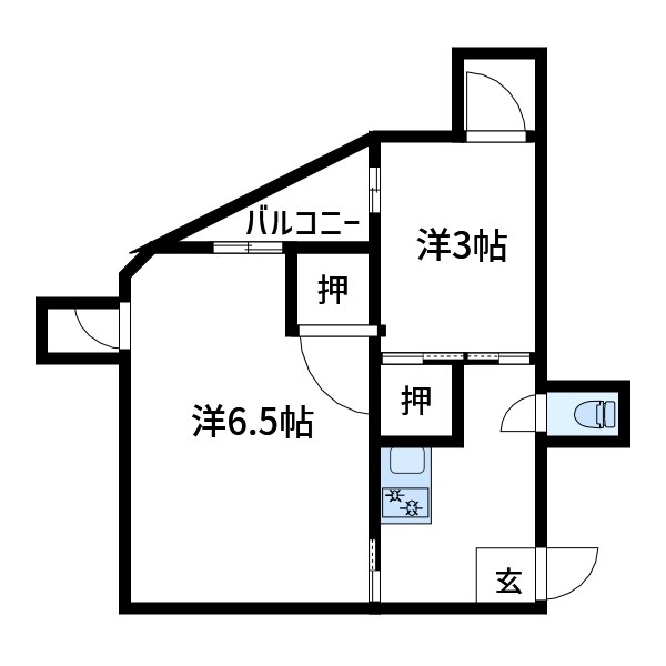 中野マンションの間取り