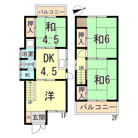 旭が丘3丁目戸建の間取り