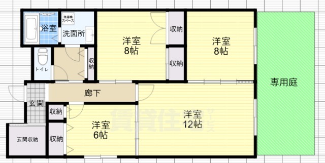 【京都市上京区西今小路町のマンションの間取り】