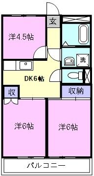 津市白塚町のマンションの間取り