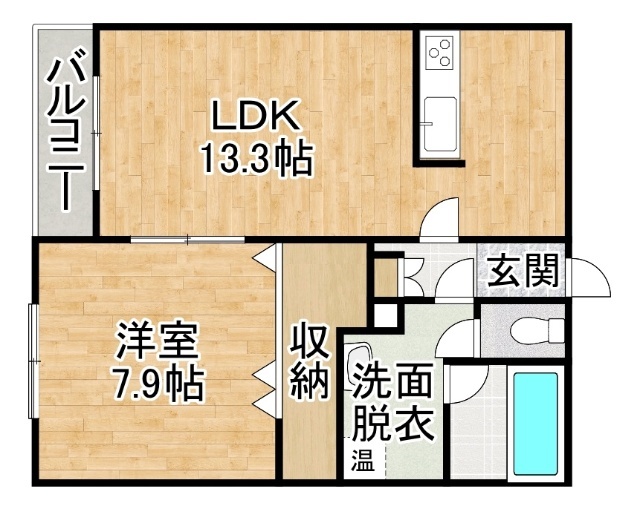 港町ハイツの間取り