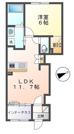 廿日市市大野のアパートの間取り