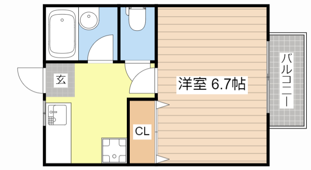 彦根市開出今町のアパートの間取り