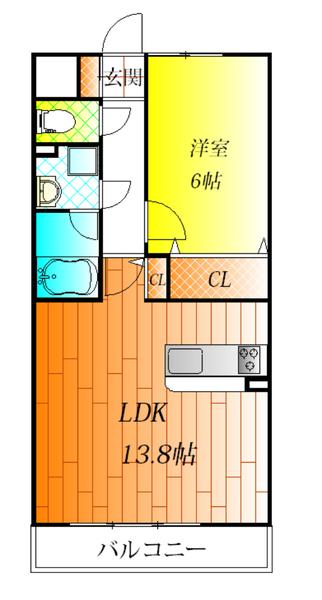 藤井寺市林のマンションの間取り