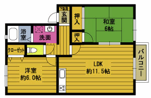 エスティアム常行の間取り