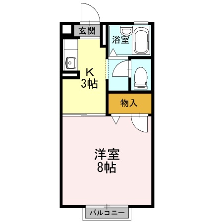 新城市富沢のアパートの間取り