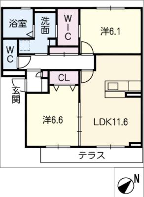 フレシールＫの間取り