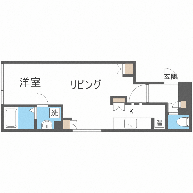 札幌市東区北九条東のマンションの間取り