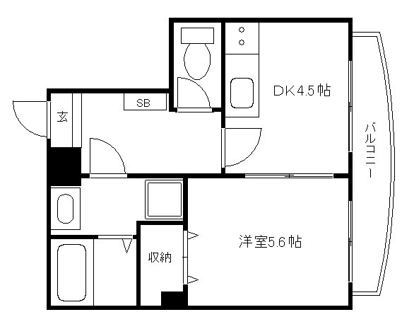 京都市中京区西ノ京中御門東町のマンションの間取り