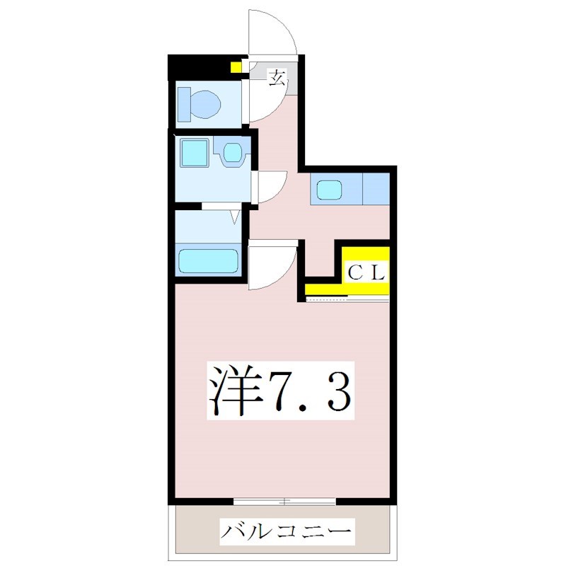 鹿児島市宇宿のマンションの間取り