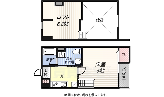 神戸市須磨区東町のアパートの間取り