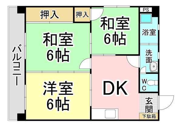 オアシス片野IIIの間取り