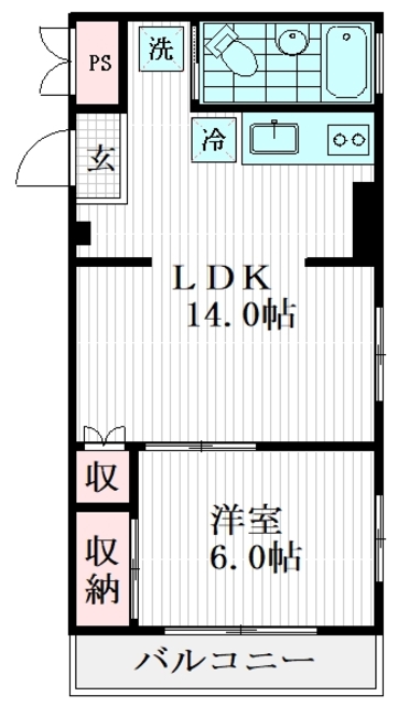 【セントラル仲池の間取り】