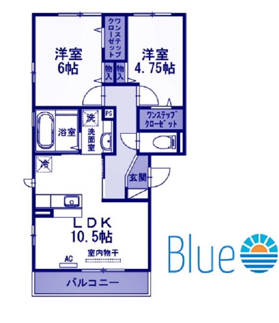 セジュ一ルエスト　ニ番館の間取り