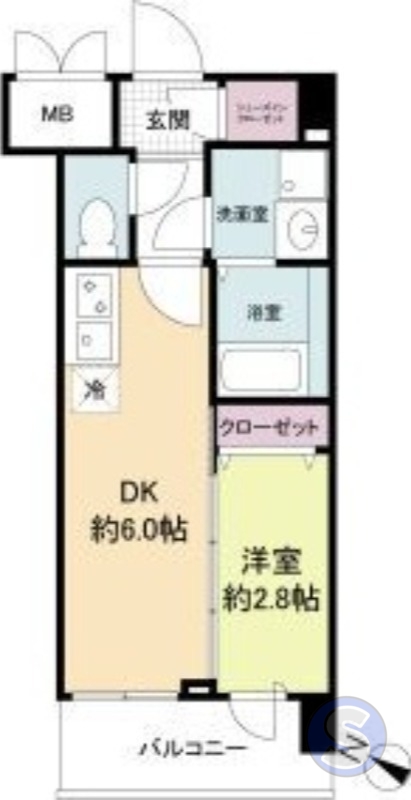 京都市右京区西京極新明町のマンションの間取り