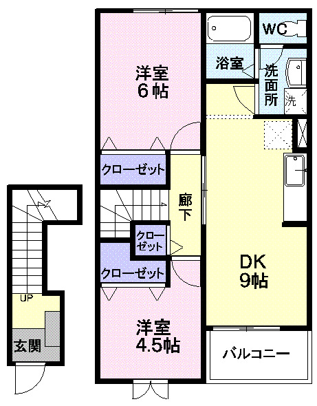 メルローズ　Ａの間取り