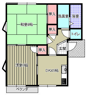 加須市外川のアパートの間取り