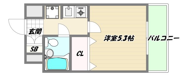 大阪府大阪市東淀川区東中島１（マンション）の賃貸物件の間取り
