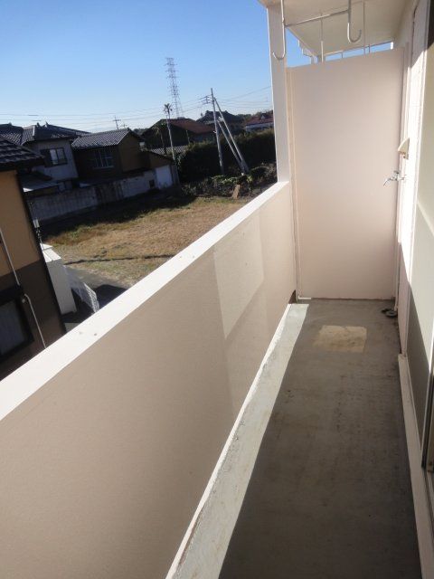 バルコニー　ポカポカのバルコニーでございます