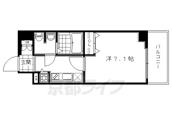 アスヴェル京都河原町二条の間取り写真